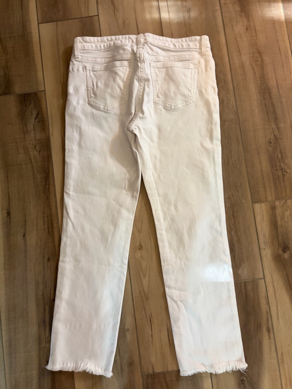 Joe's Jeans White Straight Leg Raw Hem Jeans